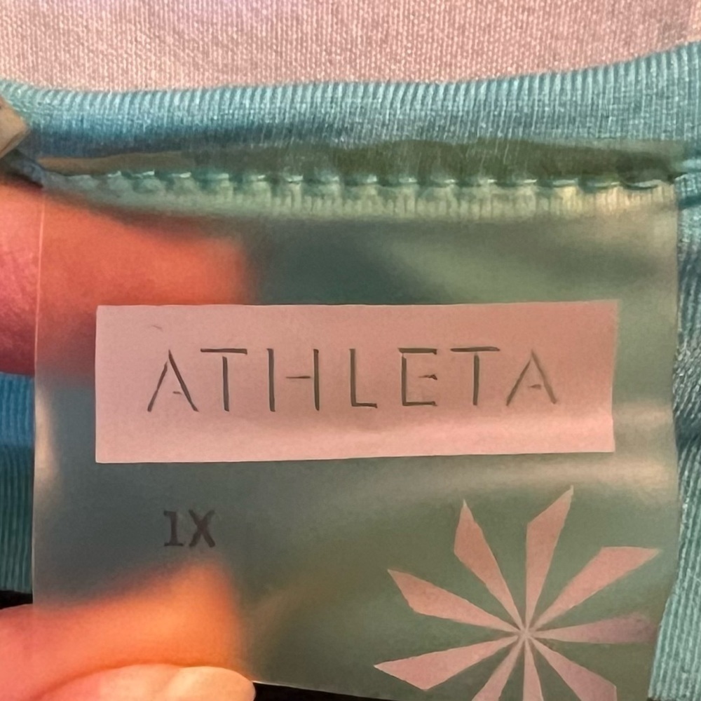 Athleta Tank Top Blue Stripe 1X - Picture 4 of 7